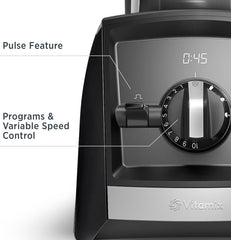 Vitamix A2500 Ascent Series Smart Blender, Professional-Grade, 64 oz. Low-Profile Container, Slate (Renewed Premium)